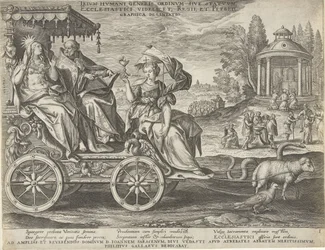 Allegoria del Primo Stato, inciso da Adriaen Collaert dopo Maarten de Vos e pubblicato da Philip Galle; dedicato a Jean Sarrazin